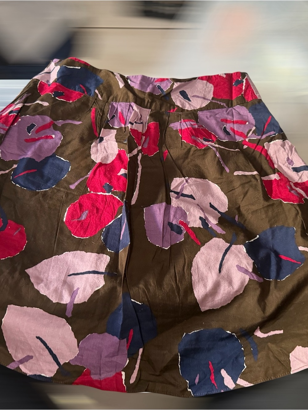 Missoni Brown Skirt with Pink, Purple & Red Abstract Print